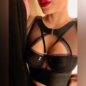 NWT Honey Birdette Vienna bra 38D black only bra XL top listed separately